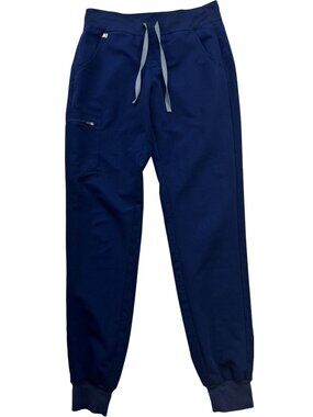 FIGS Women's Technical Collection Jogger Scrub Pants Stretch Size S Navy Blue